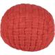 Pouf Moderne Multifonctionnel Tressé Rouge pour Salon Repose-Pied Hopa - Rouge