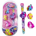 My Little Pony-Montre LED originale avec couvercle rabattable figurines d'action jouet de dessin