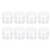 8Pcs 150ml Clear Plastic Jars with White Lid Food Storage Containers for Kitchen