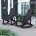 Adirondack Poly Resin Rocking Chairs for Indoor/Outdoor Use - 2 Pack