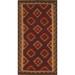 Geometric Kilim Oriental Runner Rug Hand-woven Wool Decorative Carpet - 3'3" x 7'0"