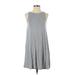 Old Navy Casual Dress - A-Line High Neck Sleeveless: Gray Print Dresses - Women's Size Small