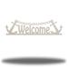 Riverside Designs LLC Welcome Anchor Wall Accent Metal in Gray/White | 9 H x 36 W x 0.01 D in | Wayfair WA0005-7slvr36