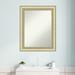 Everly Quinn Textured Light Gold 23 in. x 29 in. Bathroom Vanity Non-Beveled Wall Mirror Plastic | 29 H x 23 W in | Wayfair