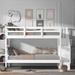 Fadıl Twin Over Twin Standard Bunk Bed by Harriet Bee Wood in White | 62.2 H x 42.1 W x 93.9 D in | Wayfair 601494D19ECB483FA2C3C72BB60D9D50