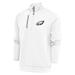 Men's Antigua White Philadelphia Eagles Metallic Logo Generation Quarter-Zip Pullover Top