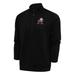 Men's Antigua Black Cleveland Browns Team Logo Throwback Generation Quarter-Zip Pullover Top