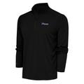 Men's Antigua Black Minnesota Vikings Team Logo Throwback Tribute Quarter-Zip Pullover Top