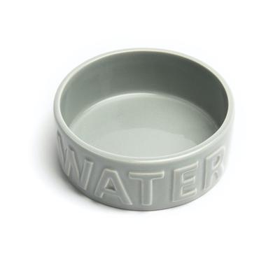 Set Of Two Classic Water Pet Bowls Pet by Park Life Designs in Grey (Size LARGE)