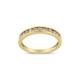 Women's Yellow Gold Plated Sterling Silver Channel Set Round Champagne Diamond 11 Stone Band Ring by Haus of Brilliance in White (Size 6)
