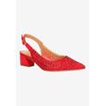 Wide Width Women's Pranil Pumps by J. Renee in Red (Size 7 1/2 W)