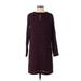 The Limited Casual Dress - Shift: Burgundy Chevron Dresses - Women's Size X-Small