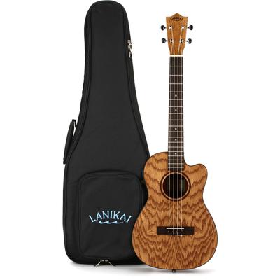 Lanikai OA-CEB Oak Ukulele with Cutaway & Electronics - Baritone