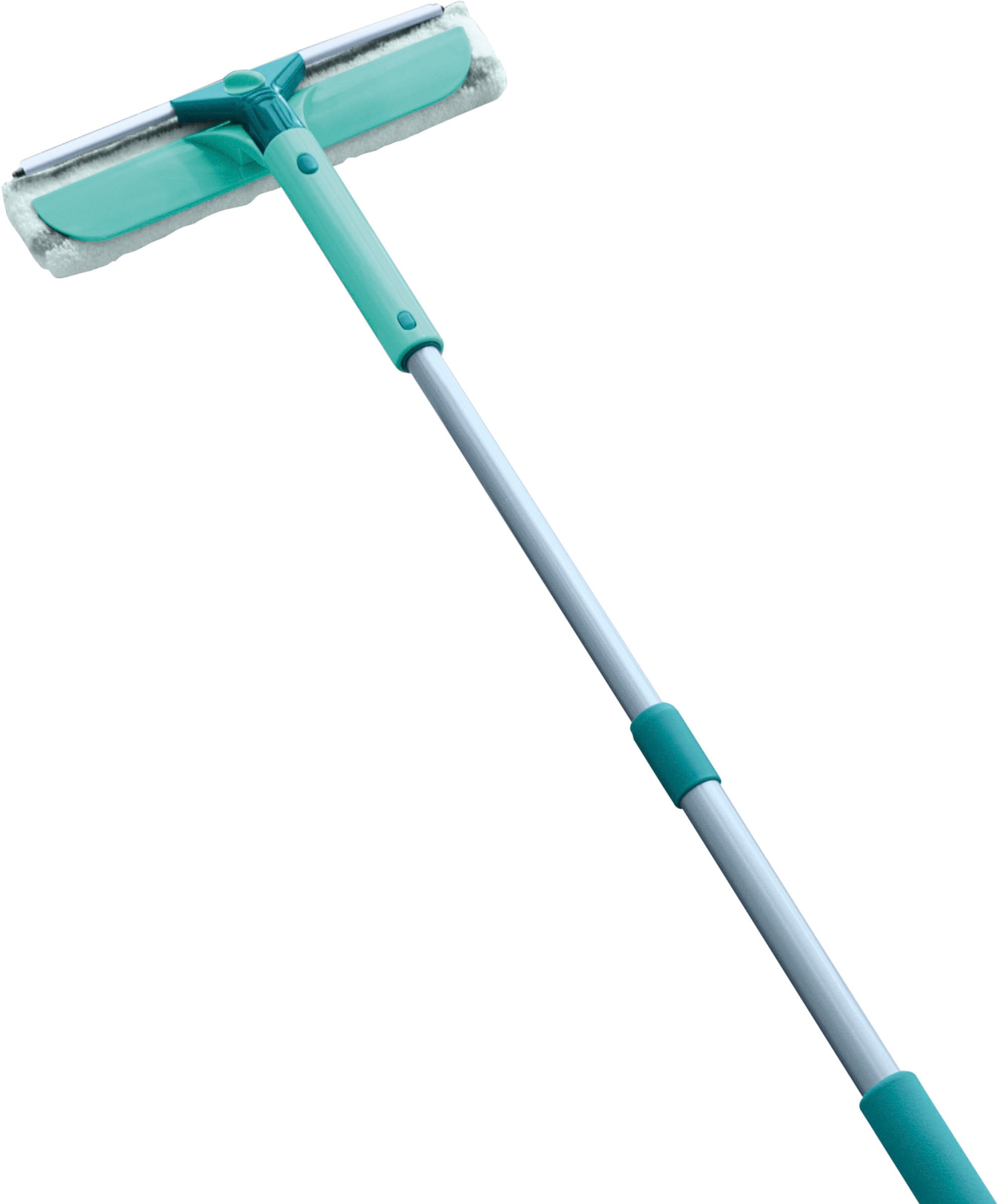 Fensterreiniger LEIFHEIT "Classic Window Cleaner Telescope 155", blau (türkis), B:12 H:121 T:29, Fensterreiniger, 3in1 Image
