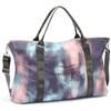 Sporttasche VENICE BEACH, Gr. B/H/T: 54cm x 34cm x 17cm, bunt (helllila, rosa, hellblau), Textil, Batikmuster, mehrfarbig, Taschen, große Umhängetasche, Weekender, Strandtasche mit Druck VEGAN