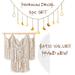 Urban Outfitters Wall Decor | 2 Pc Boho Style Decor Macrame Moon Wall Hangings Moon Tray Set New | Color: Cream/Gold | Size: Os