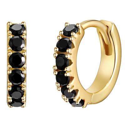 Glanzstücke München Creolen Sterling Silber Zirkonia in Gelbgold 10,8 mm Damen Image
