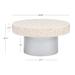 Sariah Capiz Coffee Table White - Linon PR114WHT01ASU