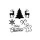 Merry Christmas Set Wreath Santa Claus Presents Gifts Tree Winter Reusable Stencil or Self Adhesive Stencil Wall Décor / Snow67