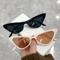 Lunettes de soleil Vintage œil de chat unisexe pour femmes petite monture mode classique nuances