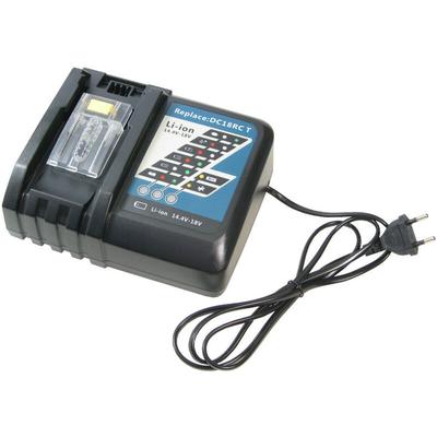 Trade-shop - Li-Ion Akku Ladegerät 14,4V-18V Ladestation für Makita BL1830B BL1850B BL1860B BBO140 Image