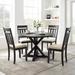 Crosley Hayden 5Pc Round Dining Set Slate Table, 4 Chairs