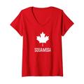 Damen Squamish, Kanada – kanadisches Canuck-Shirt T-Shirt mit V-Ausschnitt