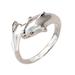 Jolly Dolphin,'Sterling Silver Wrap Ring with Dolphin Motif'