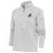 Women's Antigua Heather Gray Arizona Cardinals Throwback Logo Fortune Half-Zip Pullover Jacket