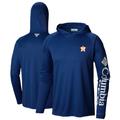 Men's Columbia Navy Houston Astros Terminal Tackle Long Sleeve Hoodie T-Shirt