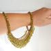 Anthropologie Jewelry | Boho Beaded Double Chain Bracelet Peridot Green & Gold | Color: Gold/Green | Size: Os