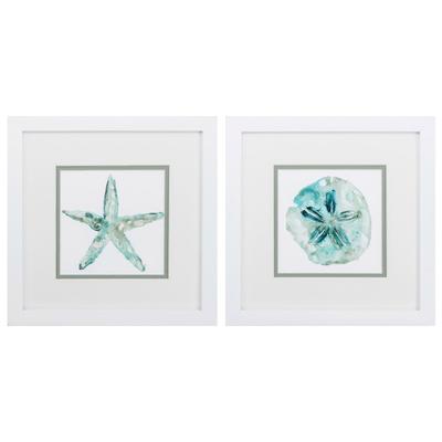 Sandstar Framed Wall Décor, Set Of 2 by Propac Images in Teal