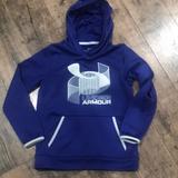 Under Armour Shirts & Tops | Boys Under Armour Blue Hooded Sweatshirt | Color: Blue | Size: Mb