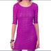 Free People Dresses | Free People Lace Metallic Bodycon Dress | Color: Pink/Purple | Size: Xs