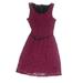 Maurices Casual Dress - A-Line: Pink Damask Dresses - Women's Size 1