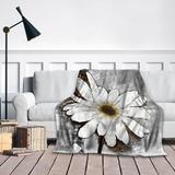 East Urban Home Sickels Abstract Daisy Blanket Polyester in Blue/Gray | 82.5 H x 62.5 W in | Wayfair 062CEA5663954A7F94C64B5DCA47F490