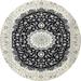 Black/White 72 x 72 x 0.08 in Area Rug - Bloomsbury Market 100% Machine Washable Traditional 3482 Area Rug /Chenille | Wayfair