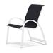 Red Barrel Studio® Hiraku Stacking Patio Dining Armchair Sling in White | 34.75 H x 25 W x 28.5 D in | Wayfair BC0F641D2F9C4774BEF3B40551DF4E29