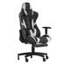 Inbox Zero Kelig Gaming Computer Chair w/ Reclining Back, Slide-Out Footrest, & Transparent Roller Wheels Faux in White | 29 W x 60 D in | Wayfair