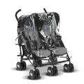 Rain Cover for Maclaren Twin Triumph Pushchair, Made in The UK from Clear Supersoft PVC