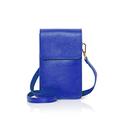 Montte Di Jinne – Women Genuine Italian Leather Medium Size Phone Bag Flapover Crossbody Bag Lanyard Purse Phone Pouch Bag with a Detachable and Adjustable Bag Strap (ROYAL BLUE)