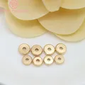 Perles d'espacement en laiton plaqué or 24 carats bracelet plat accessoires de bijoux à bricoler