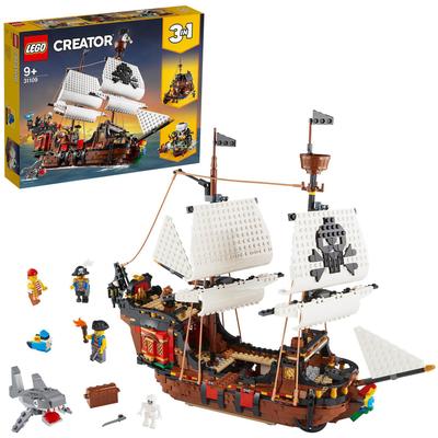 Konstruktionsspielsteine LEGO "Piratenschiff (31109), LEGO Creator 3in1" Spielbausteine bunt Kinder Ab 9-11 Jahren