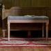 CO-Z French Vintage Upholstered Bench with Carved Solid Wood Frame