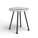 AllModern Evalette Outdoor Patio Side Table Glass/Metal in White | 18.25 H x 16.75 W x 16.75 D in | Wayfair 3C6C16566B6B4536884136F14E6BBCF0