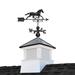 The Twillery Co.® Hearns Horse Weathervane Vinyl/Aluminum/Metal in Gray | 46 H x 24 W x 18 D in | Wayfair 2F174A9EDD1B420E955C3D5459268E03