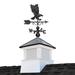 Trinx Square Manchester Vinyl Cupola w/ Black Aluminum roof & Black Aluminum Eagle Weathervane Aluminum/Metal in Gray | Wayfair