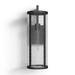 Birch Lane™ Iriye Black Seeded Outdoor Wall Lantern Aluminum/Glass/Metal in Black/Gray | 18 H x 6 W x 8 D in | Wayfair