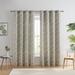 Red Barrel Studio® Erella Cotton Blend Floral Semi-Sheer Grommet Curtain Panels Cotton Blend in Gray/Brown | 96 H x 54 W in | Wayfair