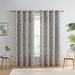 Red Barrel Studio® Erella Cotton Blend Floral Semi-Sheer Grommet Curtain Panels Cotton Blend in Green/Blue/Navy | 84 H x 54 W in | Wayfair